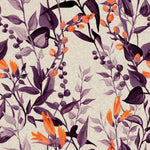 Purple and Orange Botanical Wallpaper