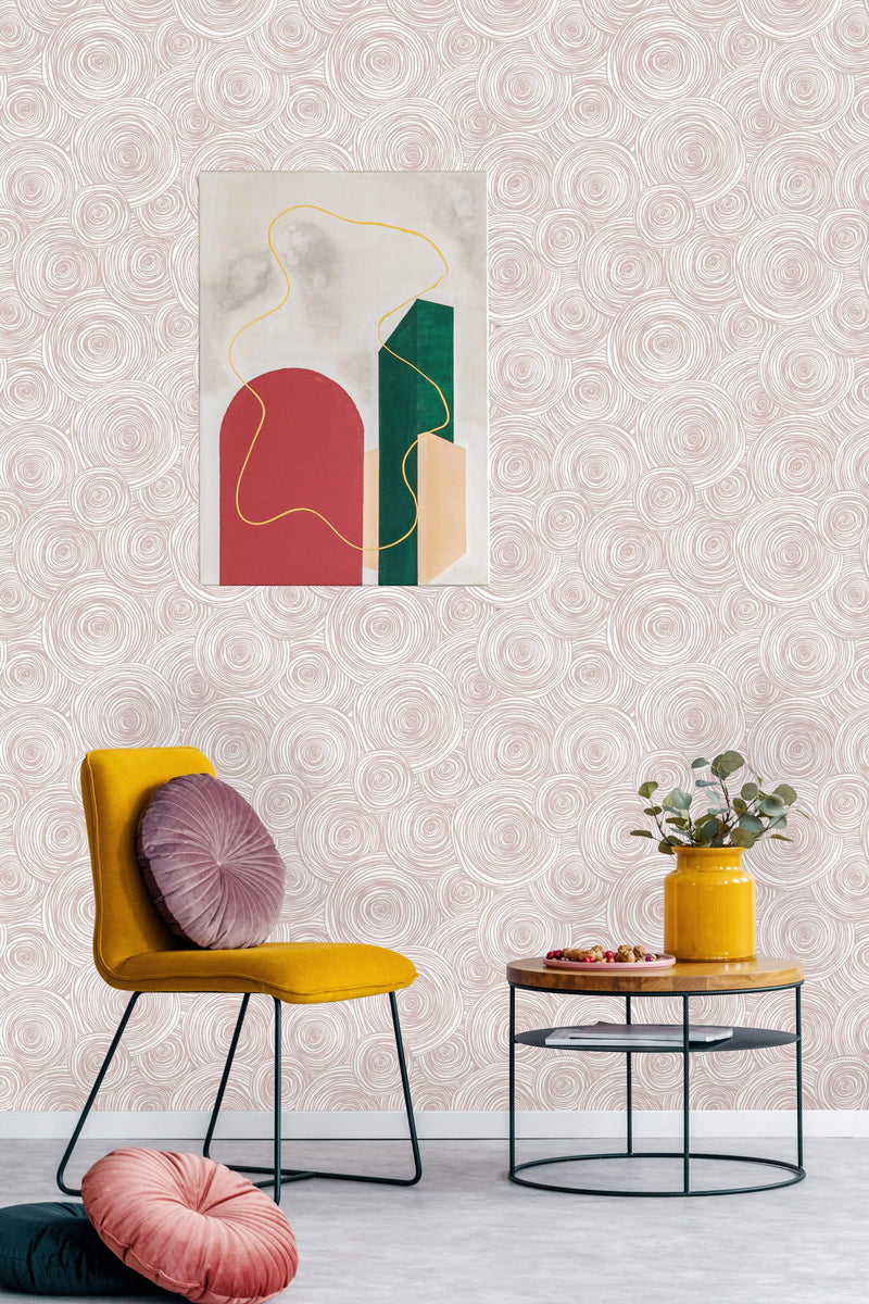 Big Hand Drawn Spirals Wallpaper