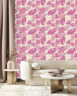 Pink Palm Leaves Wallpaper