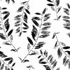 Black and White Abstract Leaves Wallpaper