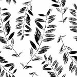 Black and White Abstract Leaves Wallpaper