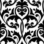 Black and White Damask Wallpaper