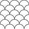 Black and White Scallops Wallpaper