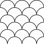 Black and White Scallops Wallpaper