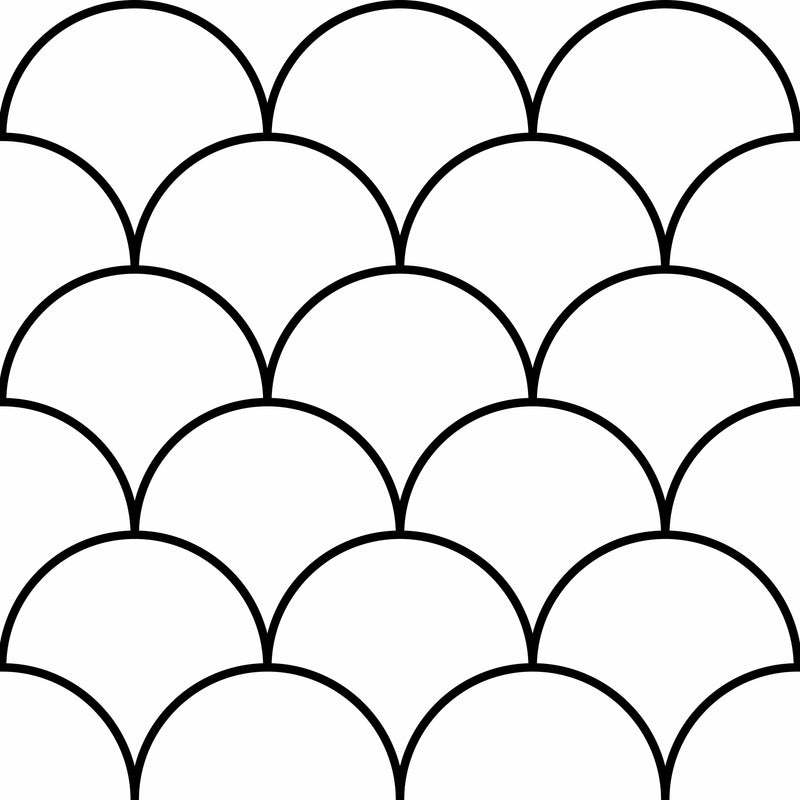 Black and White Scallops Wallpaper