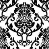 Black Damask Pattern Wallpaper