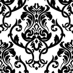 Black Damask Pattern Wallpaper