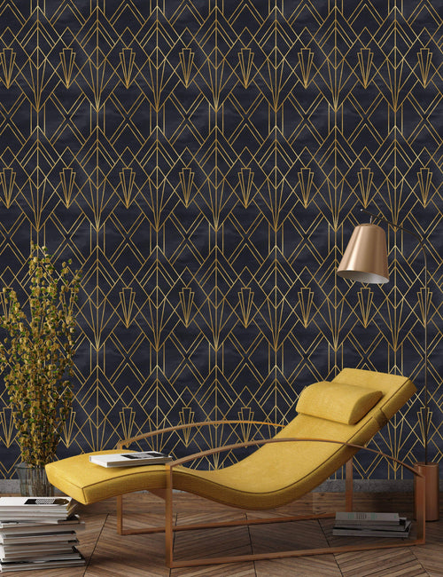 Black Geometric Pattern Wallpaper