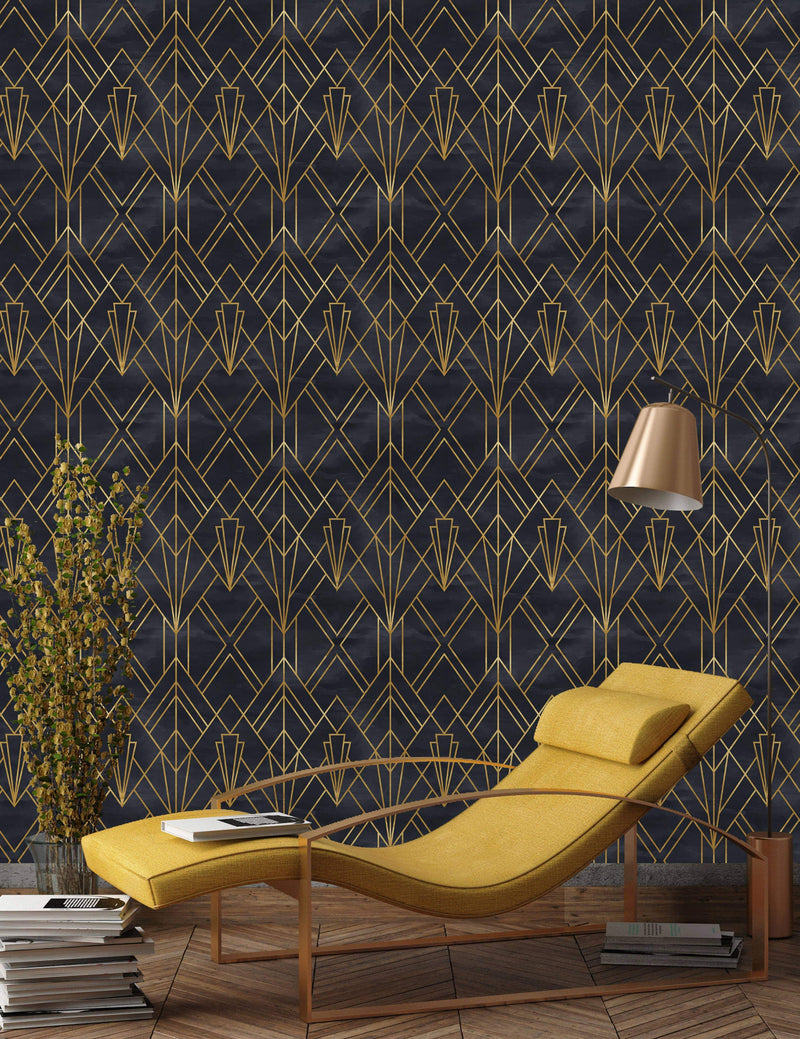 Black Geometric Pattern Wallpaper