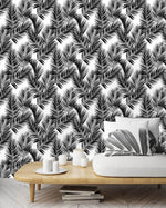 Black Palm Leaves Wallpaper
