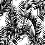 Black Palm Leaves Wallpaper