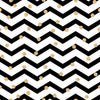 Black Waves and Gold Dots Wallpaper
