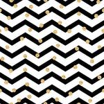 Black Waves and Gold Dots Wallpaper