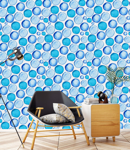 Blue Bubbles Wallpaper