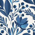 Modish Blue Flowers Wallpaper Tasteful