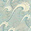Blue Geometric Waves Wallpaper