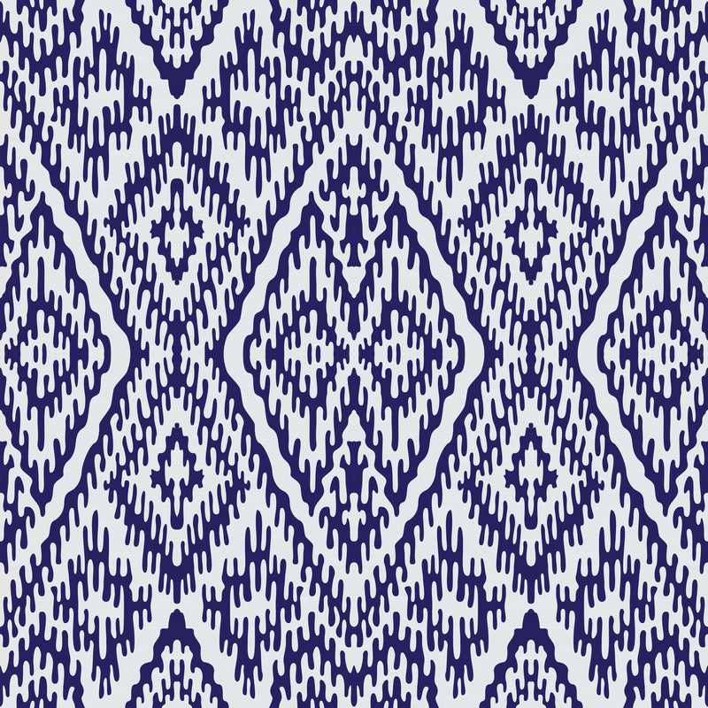 Blue Indigo Tribal Wallpaper