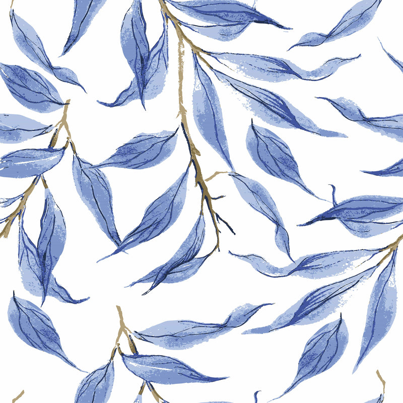Blue Leaves Wallpaper