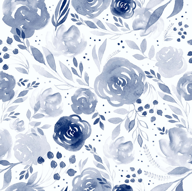 Blue Lovely Flowers Wallpaper