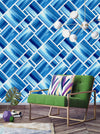 Contemporary Blue Squares Wallpaper Smart