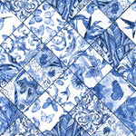 Blue Tiles Pattern Wallpaper