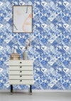Blue Tiles Pattern Wallpaper