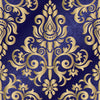 Blue Vintage Damask Wallpaper