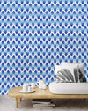 Blue Zigzag Stripes Wallpaper