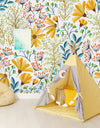 Boho Spring Flowers Wallpaper Mural
