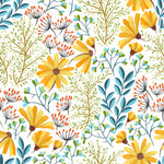 Boho Style Flowers Wallpaper