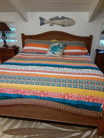 Boho Stripe 3 Piece Quilt Set