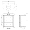 Lovecup Miranda  Bathroom Vanity with Sink and Marble Top
