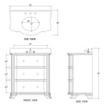 Lovecup Miranda  Bathroom Vanity with Sink and Marble Top