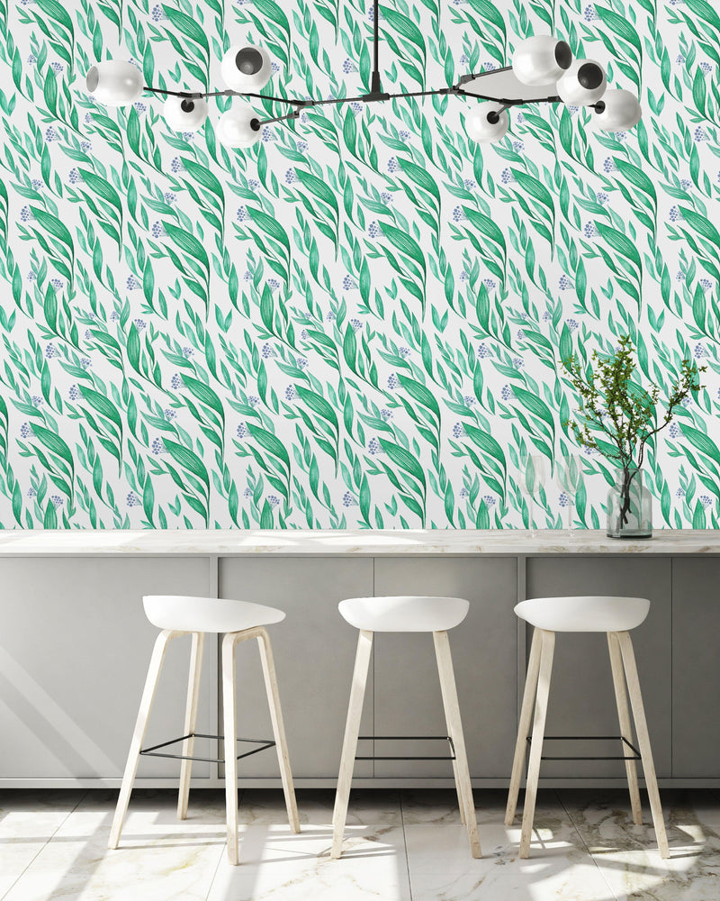 Botanical Leaves Wallpaper