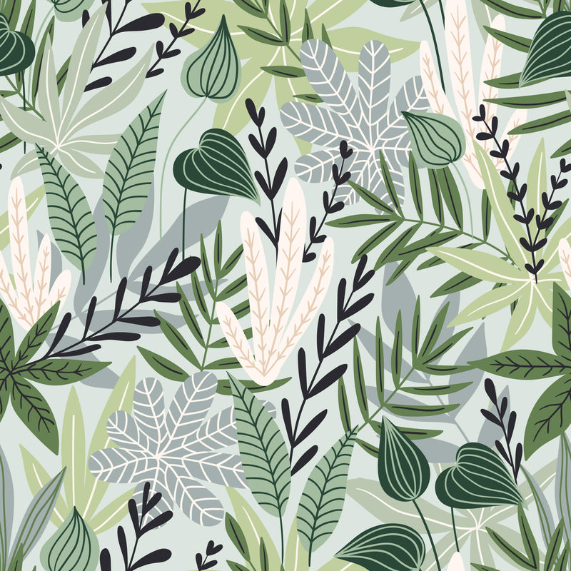Botanical Leaves Wallpaper