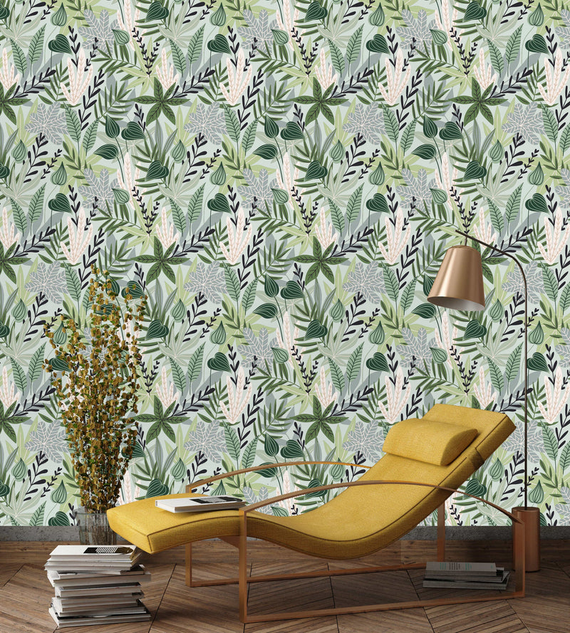 Botanical Leaves Wallpaper