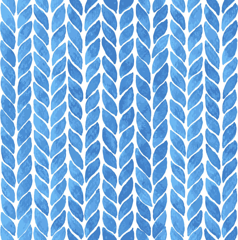 Braid Lines in Blue Wallpaper