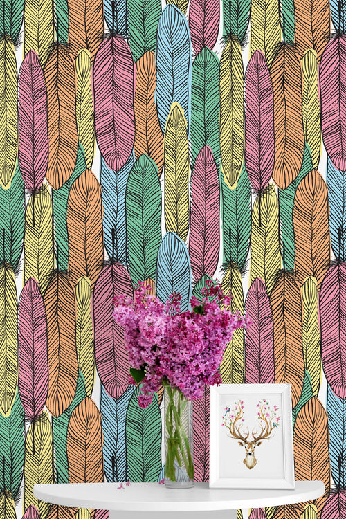 Bright Feathers Wallpaper