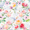 Bright Flowers Watercolor Style Wallpaper
