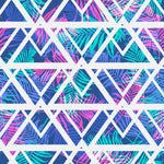 Bright Palm Geometric Leaves Wallpaper