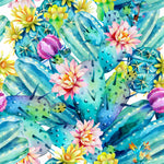 Bright Watercolor Cactus Wallpaper