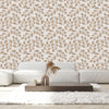 Elegant Beige Leaves Wallpaper Smart Quality