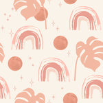 Pink Hand Drawn Rainbow Wallpaper
