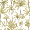 White Wallpaper with Palms