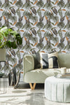 Light Wallpaper with Plant's Flowers