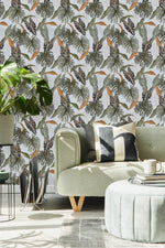 Light Wallpaper with Plant's Flowers