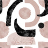 Beige and Black Shapes Wallpaper