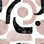 Beige and Black Shapes Wallpaper
