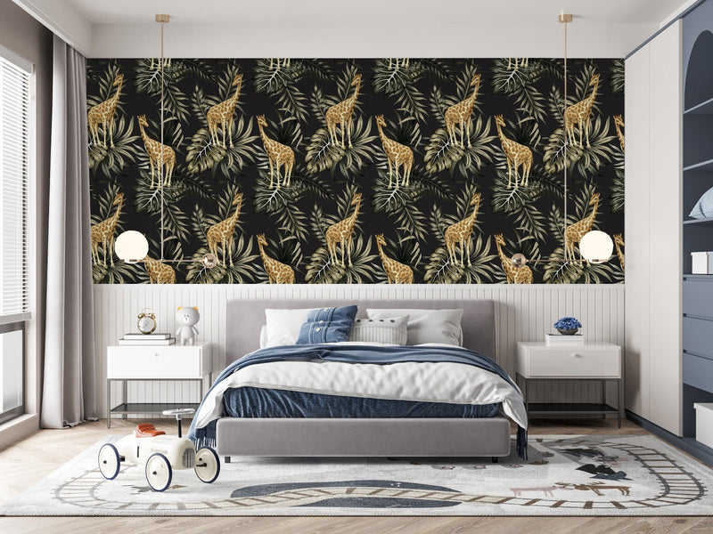 Stylish Giraffe Pattern Wallpaper