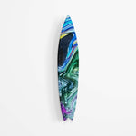 Psychadelic Blue Acrylic Surfboard Wall Art